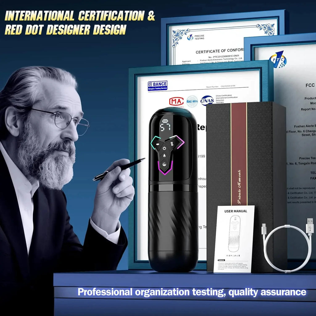 5 IN 1 Automatic Telescopic Male Masturbator Penis Pump Heated Sucking Vibrating Sex Machines With LCD Display Sex Toys for Men