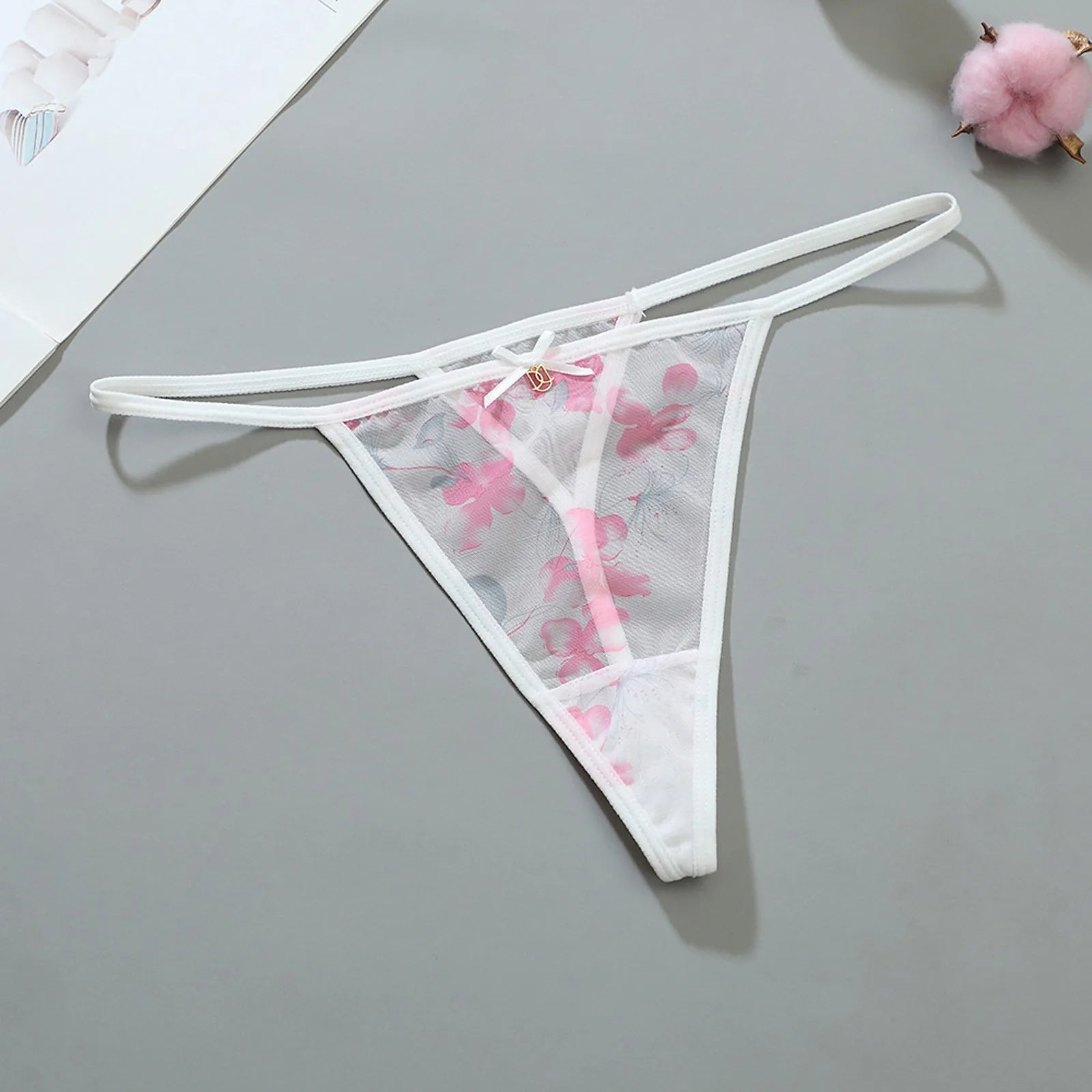 Women Micro Thongs G-String Sexy Bikini Sheer Transparent Breathable Mesh Seamless Underwear Low Waist Bikini Underpants