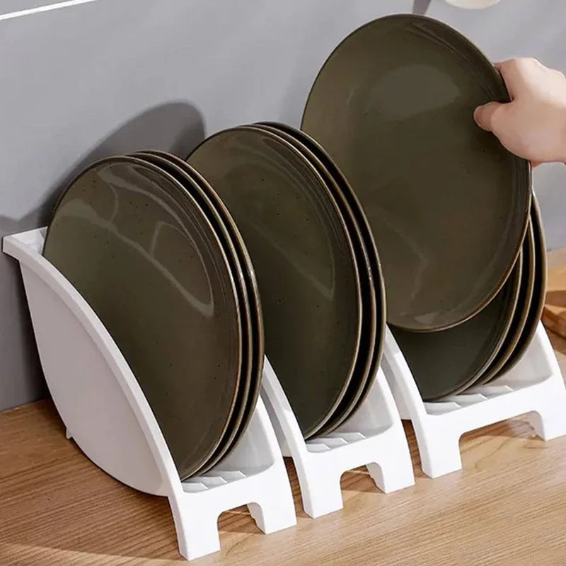 Dish Drain Rack Dinnerware Storage Organizer Cabinet Shelves Bowl Cup Rack Multifunctional Organizer Kitchen Supplies Holder
