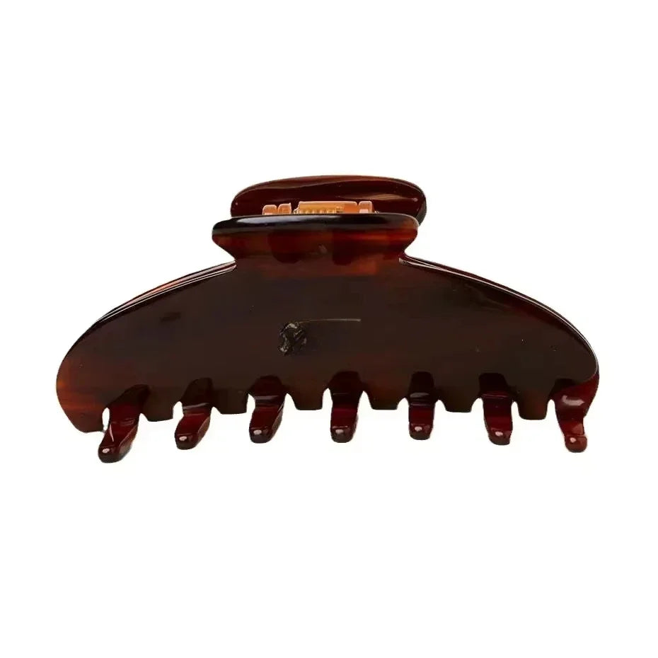 AL Double Ear Hollow-out Design with Vinegar Acid Grab Clip Women's Hair Clip for Top Hair Buns and Ponytails