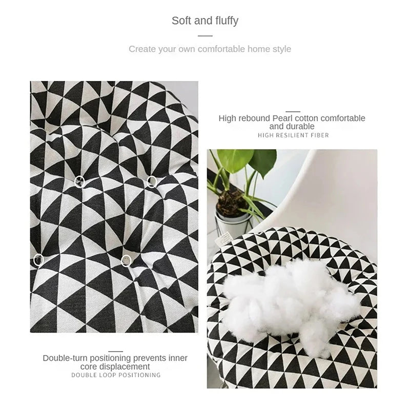 Coarse Cloth Round Style Cotton And Linen Style Seat Cushion Home Circular Cushion Japanese Style Futon Cushion Decoration