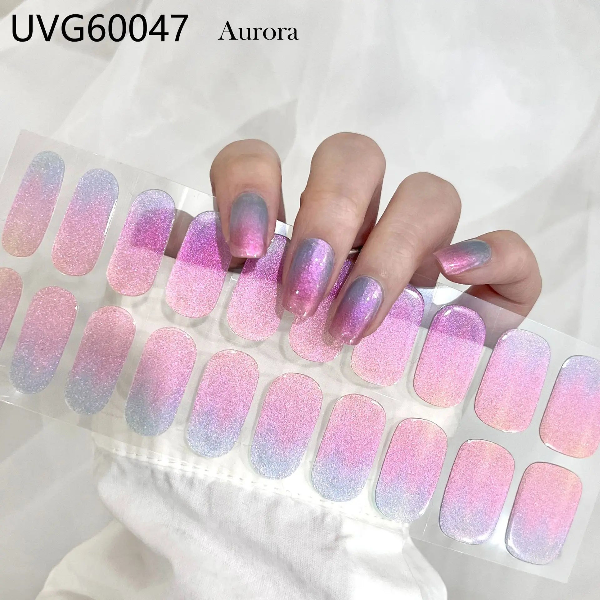 20/22tipsChristmas Semi Cured Nail Sticker UV Led Lamp Semi Cured Gel Design Nail Decals Waterproof Nail Stickers Nail Manicure