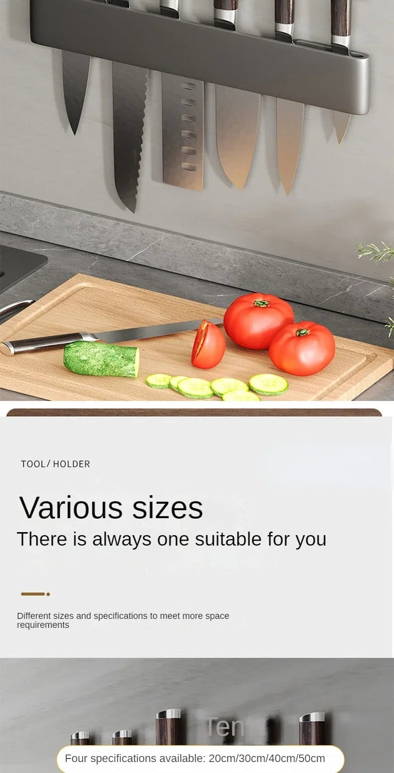 Wall-mounted Knife Organizer Kitchen Multifunctional Shelf Household Kitchen Knife Knife Storage Kitchen Storage Accessories