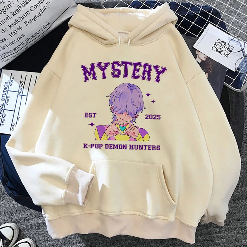 KPop Demon Hunter Long Sleeve Tops Girls Fashion Hoodie Harajuku Streetwear Hoodie Women 2025 Girls Clothing