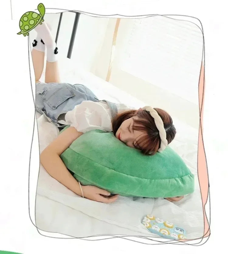 Wearable Turtle Shell Pillow Creative Soft Tortoise Back Pillow Plush Body Giant Cushion Adult Dress Up Gift Bedroom Decoration