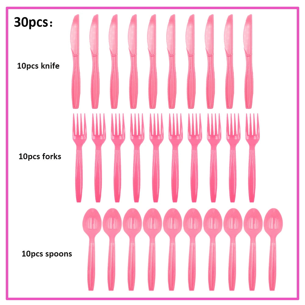 Disney Minnie Mouse Birthday Party Decoration Pink Minnie Paper Cups Plates Napkin Tablecloth Tableware Balloosn Baby Shower Kid