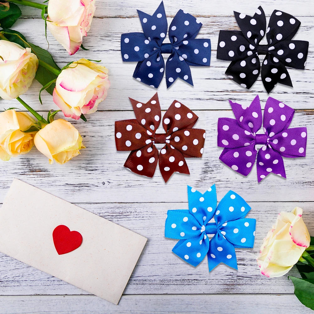 10ps Dog Bow Tie Small Dog Accessories Slideable Dog Bowties Dot Pet Supplies Pet Dog Collar Grooming Accessories For Dogs Cats