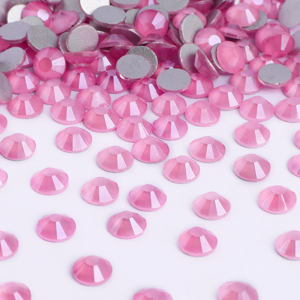 SS6-SS30 Mocha Non Hotfix Glass Rhinestone Glitter Flatback Crystals Stones Sliver Base Nail Gems Diamond Strass Nail Accessory