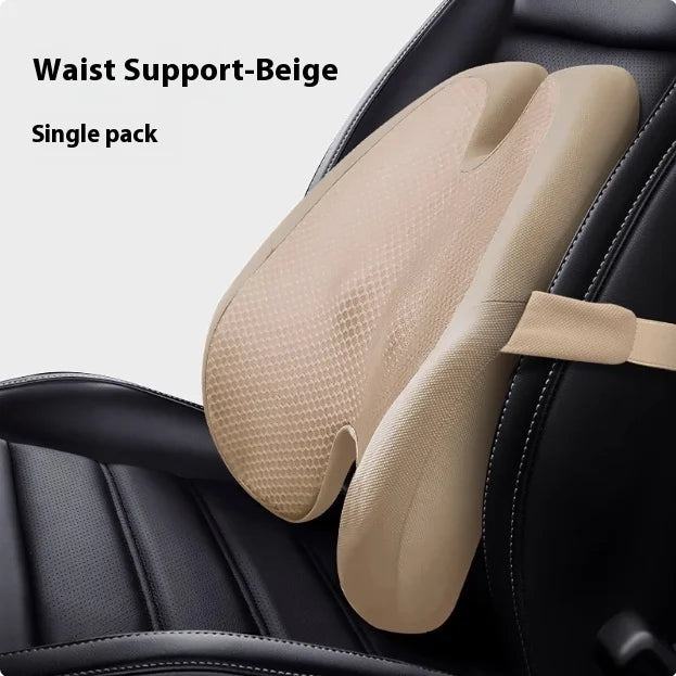 Memory Foam Seat Cushion Waist Back Support Pillow Set Orthopedic Ergonomic Coccyx Relief Hip Lumbar Pad for Office Chair Car