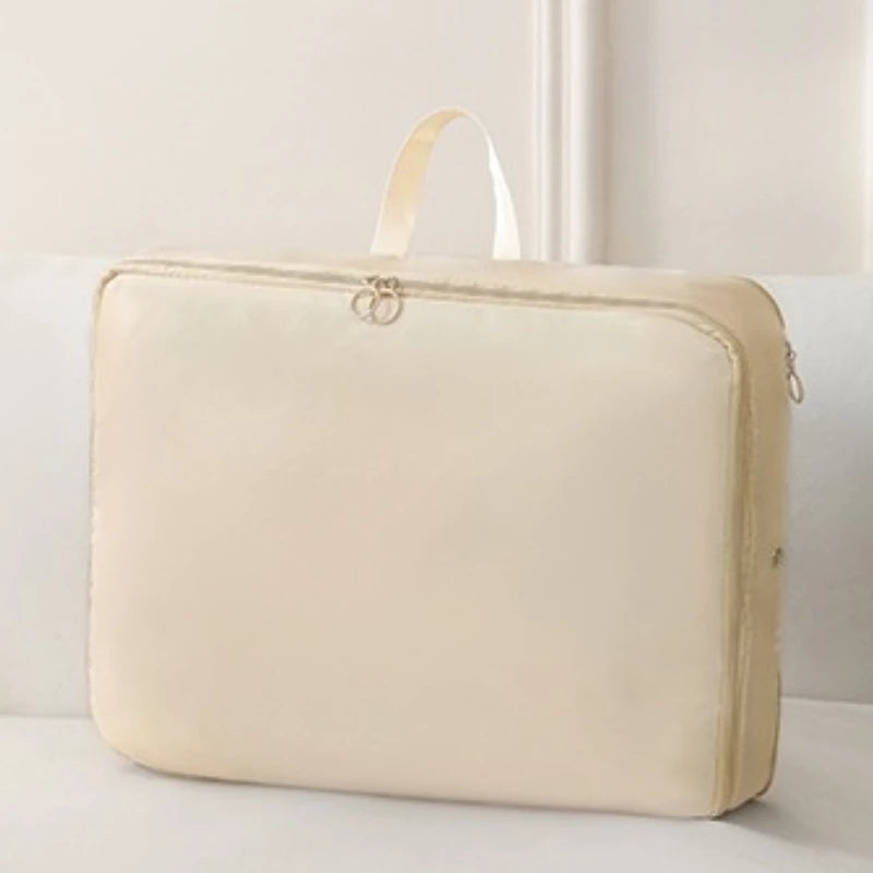 SRETNO Large Capacity Cotton Quilt Compression Storage Bag for Moving and Traveling Organizing Bag for Home Dust Pre Organizador