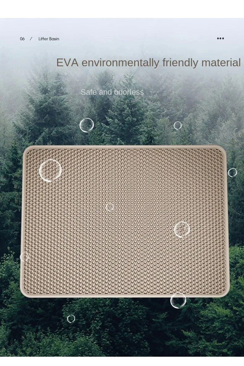 Cat Litter Mat Waterproof Double Layer Pet Litter Box Mat Pet Toilet Cat Mat Nonslip Sand Cat Washable Mat Pet Clean