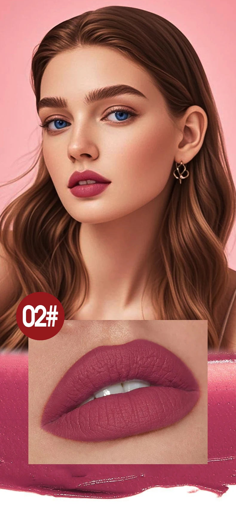 Velvet Soft Matte Lip Glaze Waterproof Long Lasting Moisturizing Non Transfer Lipstick Makeup Cosmetics Beauty Health