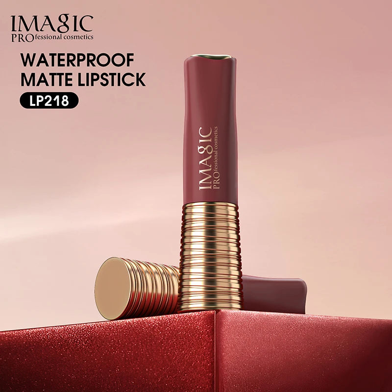 IMAGIC Lipstick Matte Long Lasting  No-stick Lipstick Waterproof Makeup Lip Stick Smudge-free Classic Highly Pigmented Lip Tint