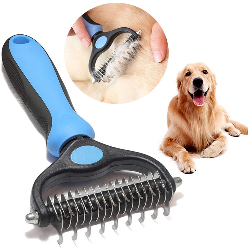 Stainless Pet Deshedding Brush Dog Hair Remover Pet Fur Knot Cutter Puppy Cat Comb Brushes Dogs Grooming Shedding Supplies