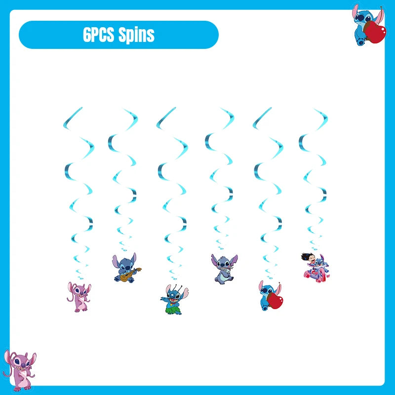 Disney Stitch Birthday Party Decoration Tableware Balloon Cup Plate Banner Backdrop Lilo And Stitch Theme Party Supplies Favors