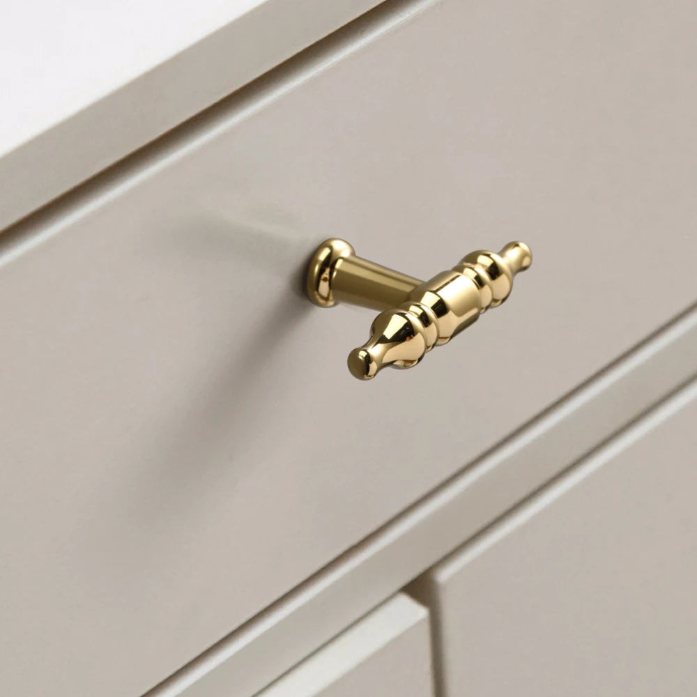 French luxury wardrobe cabinet door handle drawer cabinet Italian single hole creative design Golden European style handle