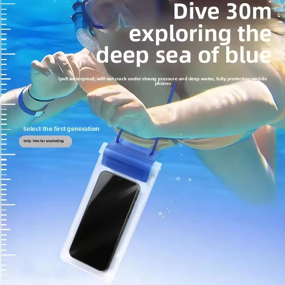 2/1Pcs Waterproof Phone Pouch Universal IPX8 Water Proof CellPhone Case Dry Bag Waterproof Phones Protector for Beach Swimming