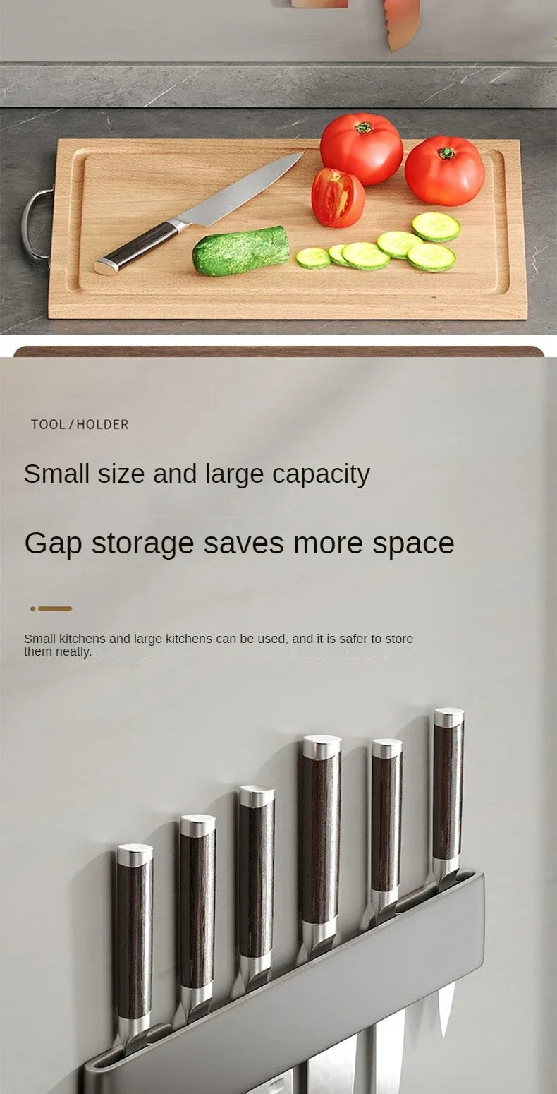 Wall-mounted Knife Organizer Kitchen Multifunctional Shelf Household Kitchen Knife Knife Storage Kitchen Storage Accessories