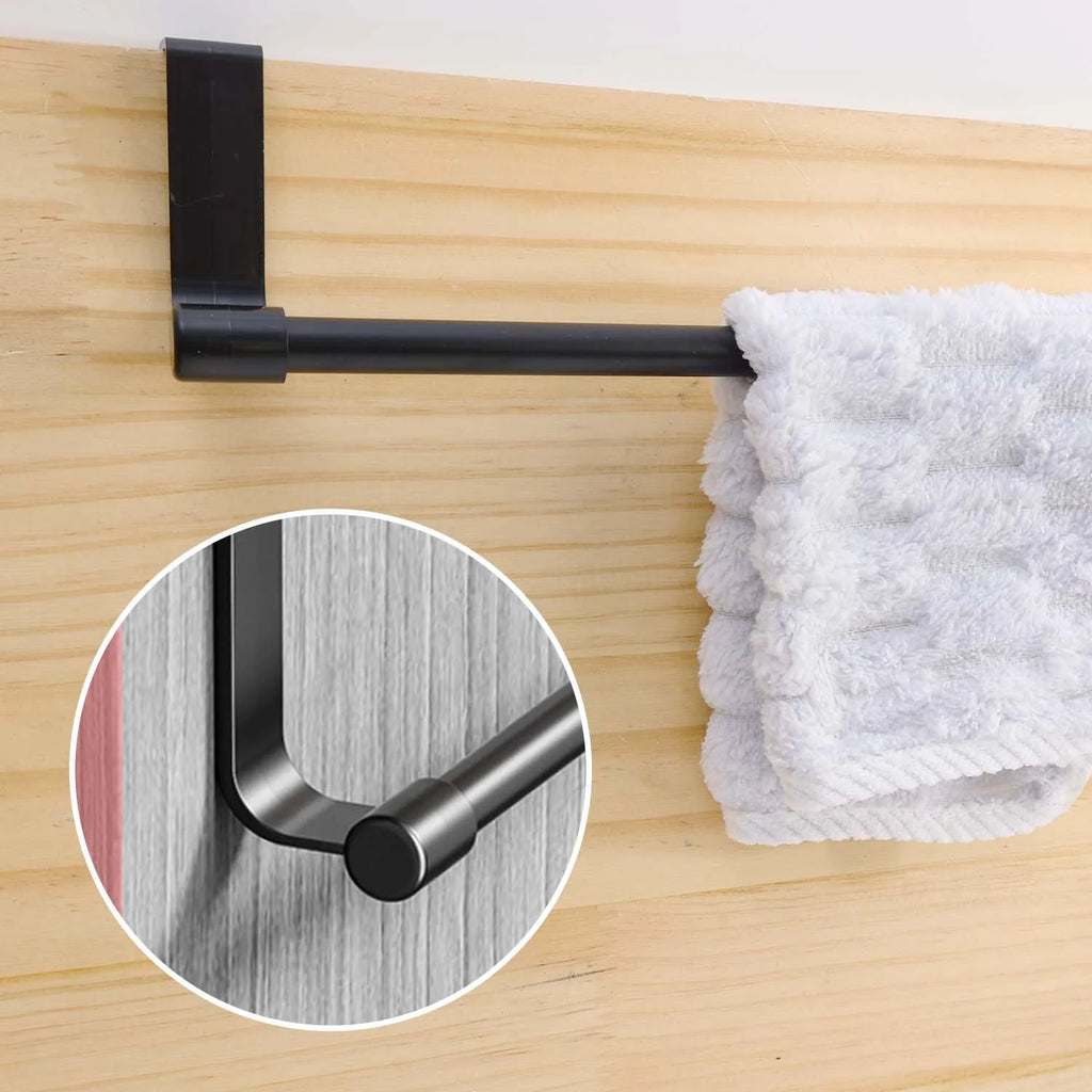 Wall Mounted Towel Racks Stainless Steel Heavy Duty Cabinet Hanging Towel Rack Organizer Shelf Holder Kitchen Bathroom Storage