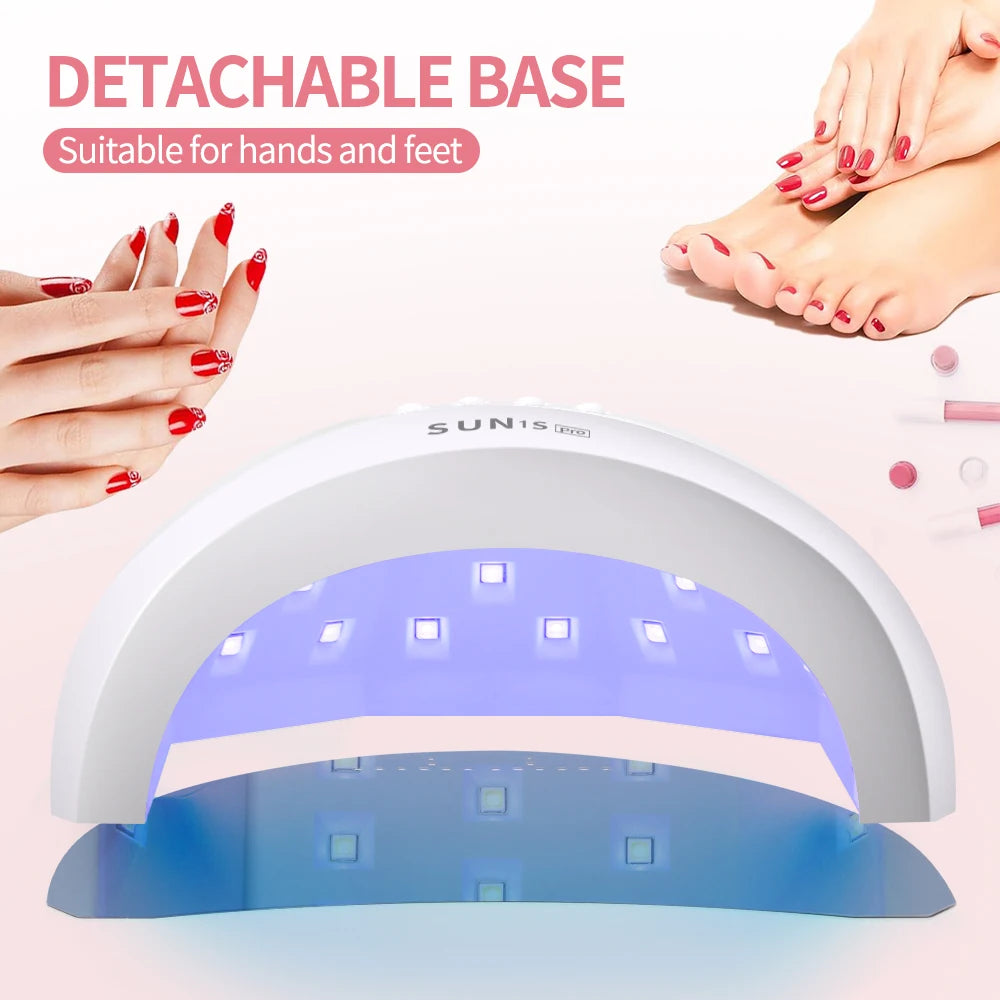 UV LED Nail Lamp Professional Salon Fast Dryer 48W with 4 Timers Automatic Sensor LCD Display for Nail Gel