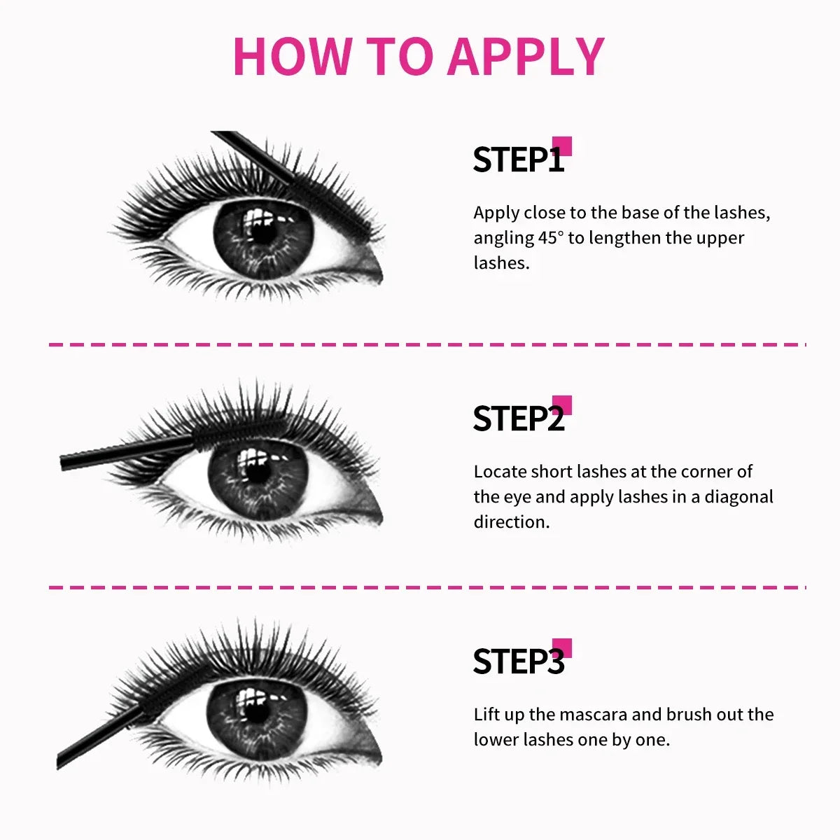 Eyelashes Lengthening 4D Mascara - Lengthening, Thickening, Waterproof, Sweat-Resistant, Silky Lash,Non-Smudging, Easy to Remove