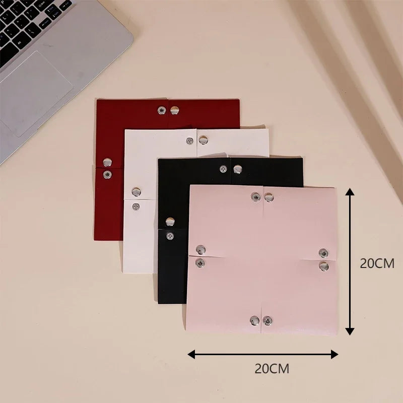 Leather Desktop Storage Box for Living Room Coffee Table Entrance Hall Home Folding Cosmetic Organizer Miscellaneous Items