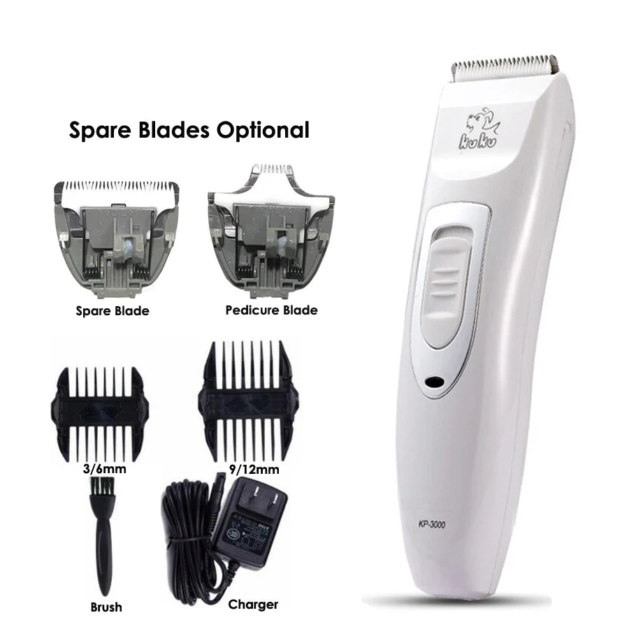 KUKU KP3000 Professional Grooming Kit Pet Cat Dog Hair Trimmer Rechargeable Electrical Pets Clippers Shaver Set Haircut Machine