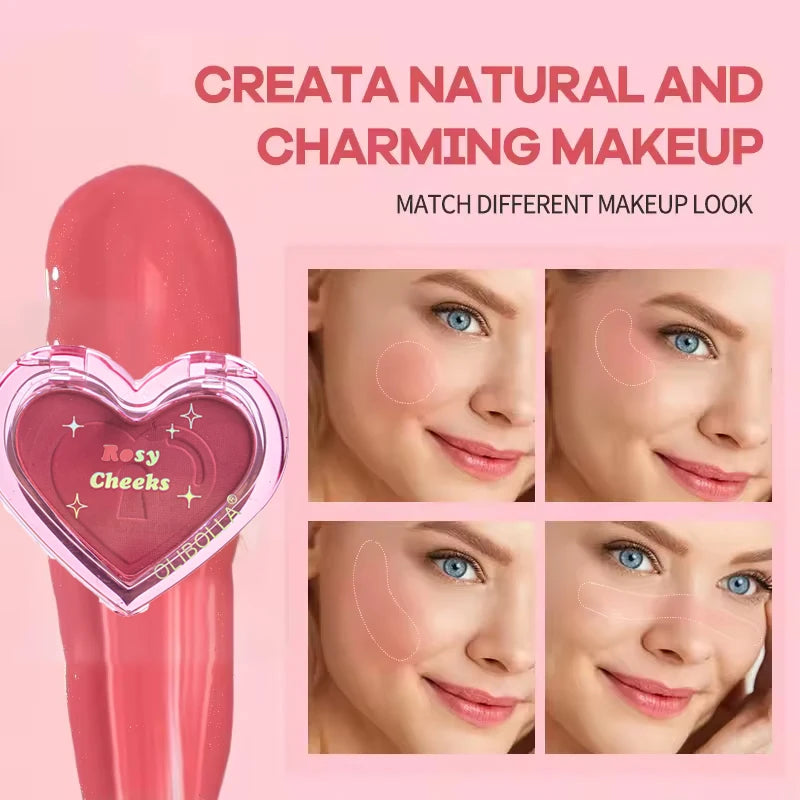 4 color Monochrome blush Matte Natural Cheek Color Brightening Face Waterproof Facial Contouring Makeup Blush Powder Soft Makeup