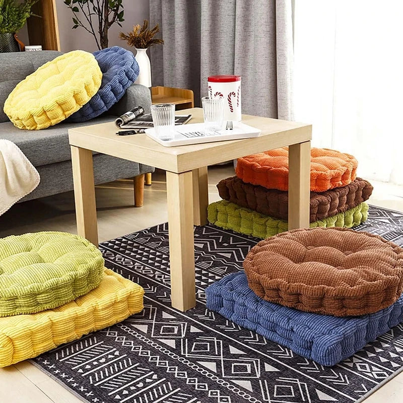 Floor Pillow Cushion Square Round Tatami Large Meditation Chair Cushions Thick Square Seat Pad Velvet Tufted Seating Pouf 방석