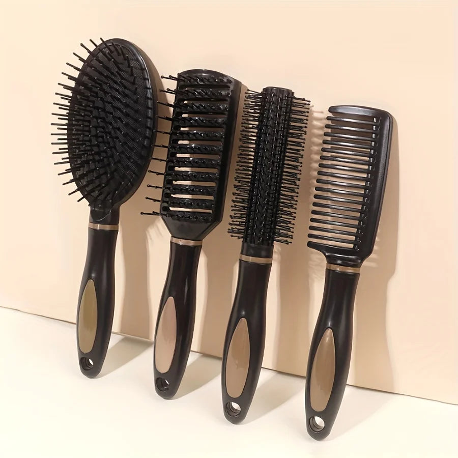 4pcs/ different styles of comb set, anti-static head massage comb, quickly create a perfect hair at home/travel essential