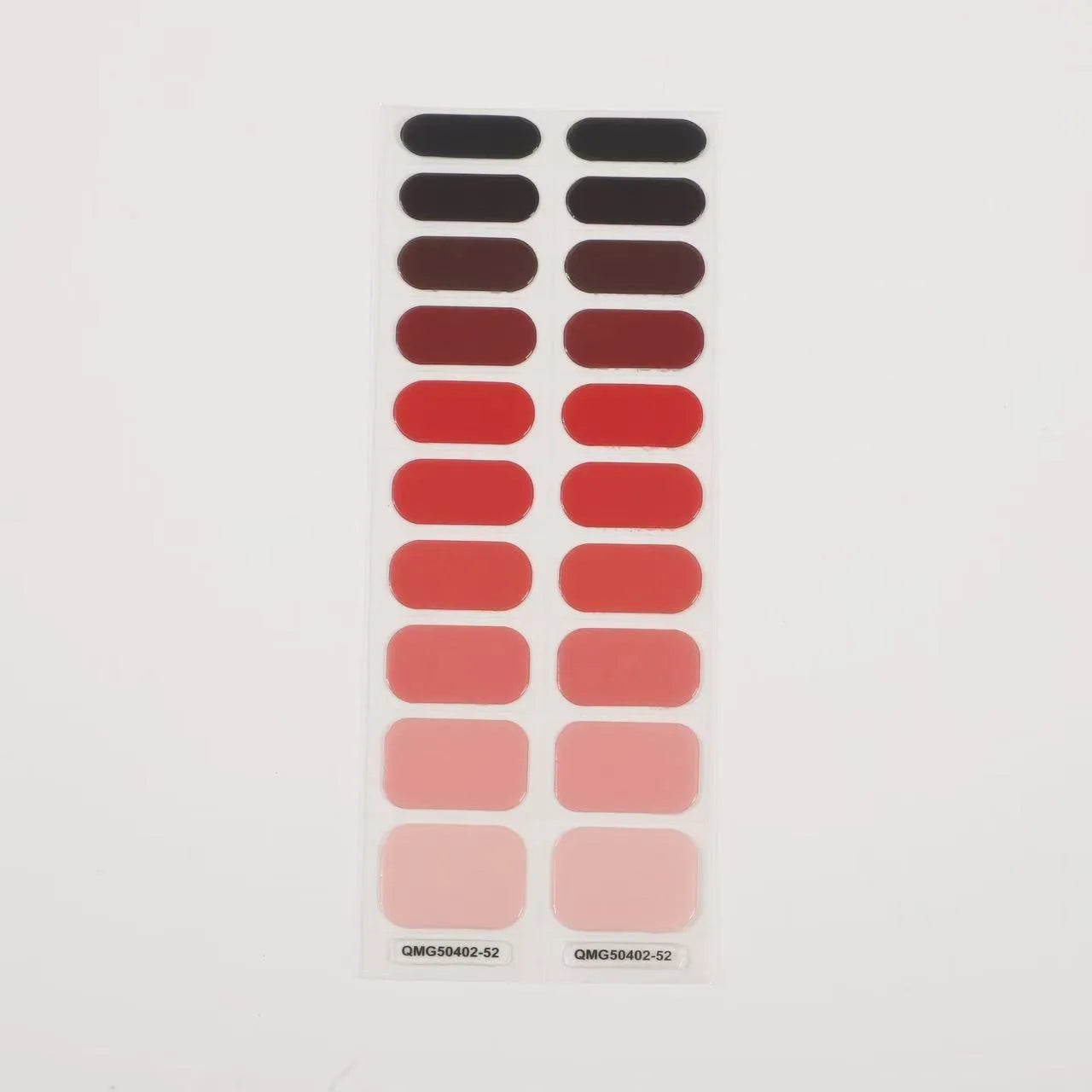 Semi-Cured Gel Nail Stickers Art Nail Decor Long-Lasting Solid Color Nail Strips UV Lamp Cured Manicure Gel Decal