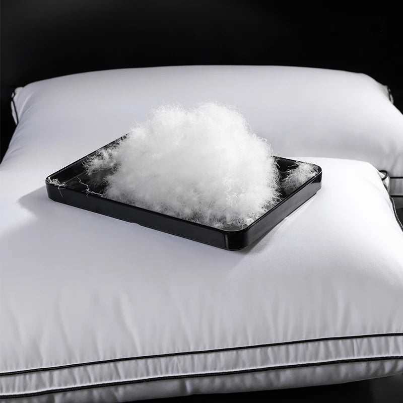 Down Pillow with 100% Goose Down 95% Fill 1200TC Cover - Queen King Standard Size Feather Down Pillow