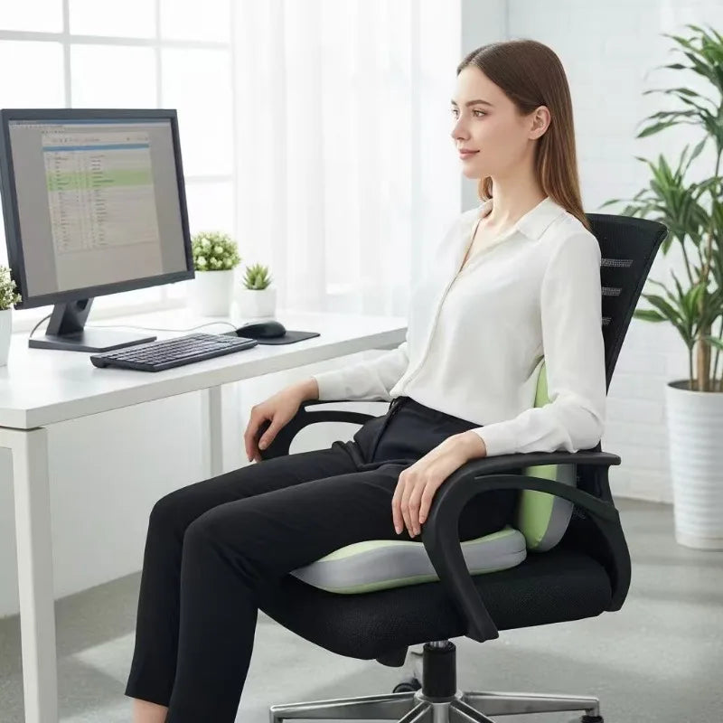 Seat Cushion Ergonomically Designed Memory Sponge Pad Suitable for Office Chairs and Wheelchairs