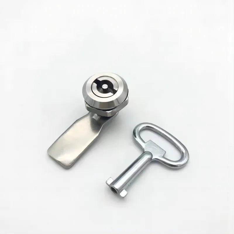 1 Set Stainless Steel 18mm Tool Lock Cam Cylinder Lock For Industrial Cabinet Cam Lock 18mm Electric Cabinet Lock Keys