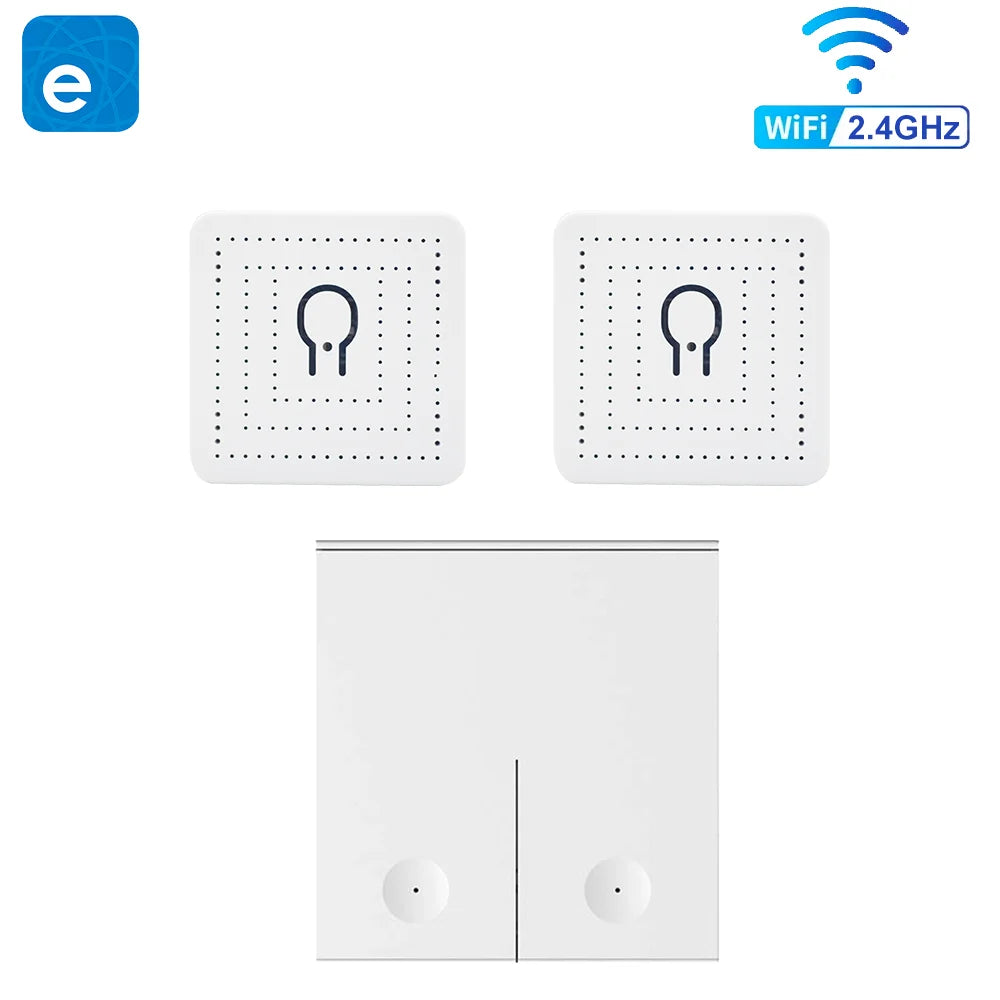 QIACHIP 2.4G 86 Type Wireless Wall Panel Transmitter And WiFi Smart Switch Receiver For AC 110V 220V Light Control Voice Control