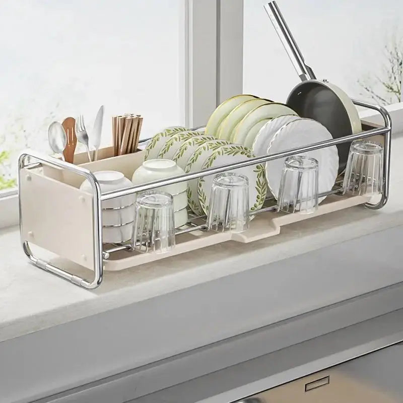 Kitchen Drainage Rack Tableware Kitchenware Categories Storage Multifunctional Easy to dry No Humidity Organizer Shelf