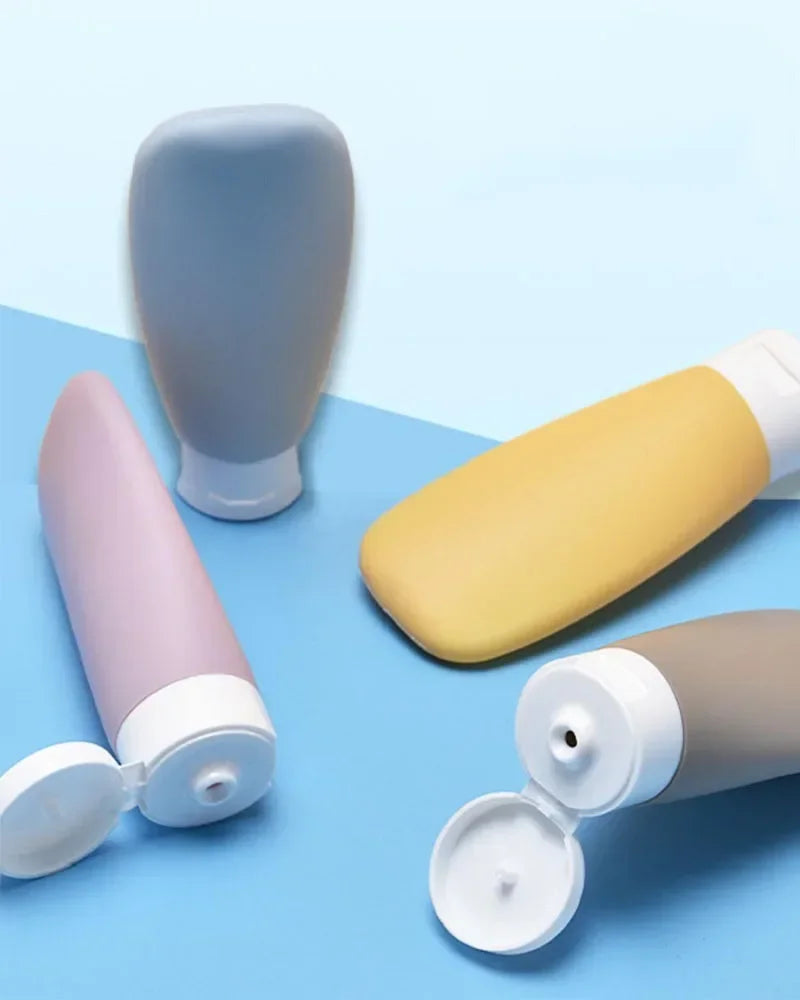 4Pcs/Set Refillable Bottle 60ml Soft Lotion Container Squeeze Tube Empty Bottle Portable Travel Shampoo Bottle