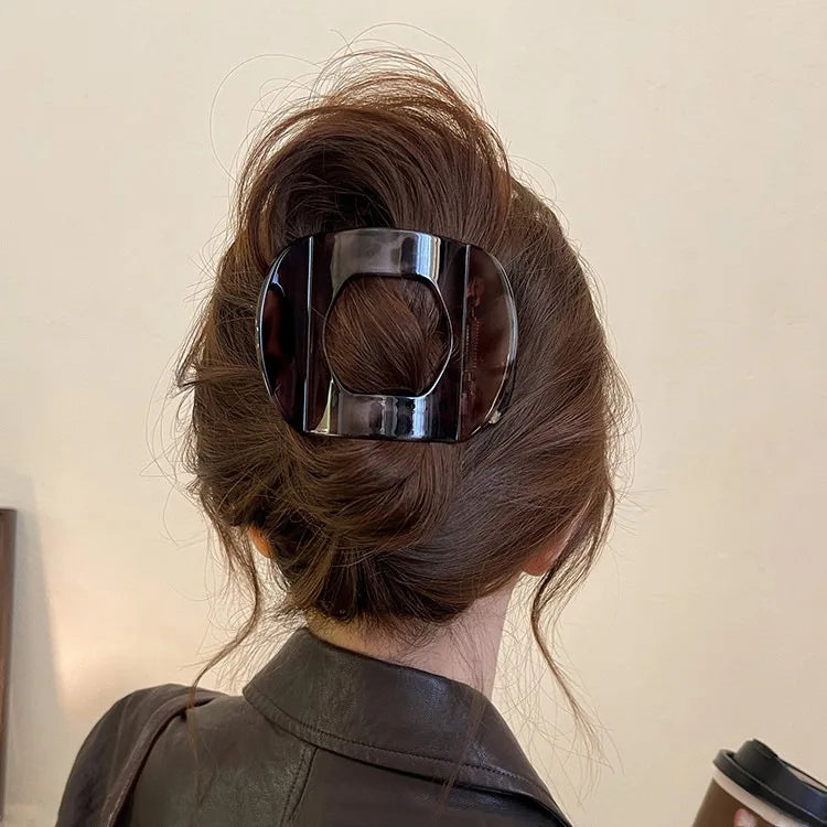 2025 New Korean Style French Flat Hair Clip Claws Hair Accessories Women's Spring Clip Leopard Hair Clip Top Simple Headpiece