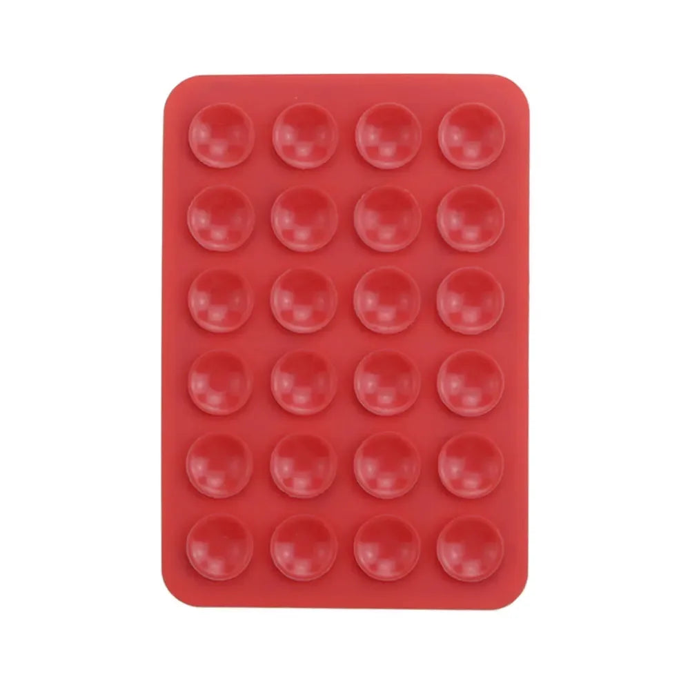 Multifunctional Silicone Suction Pad Phone Fixture Suction Cup Backed Adhesive Rubber Sucker Pad Fixed Pad 24Square Suction Cups