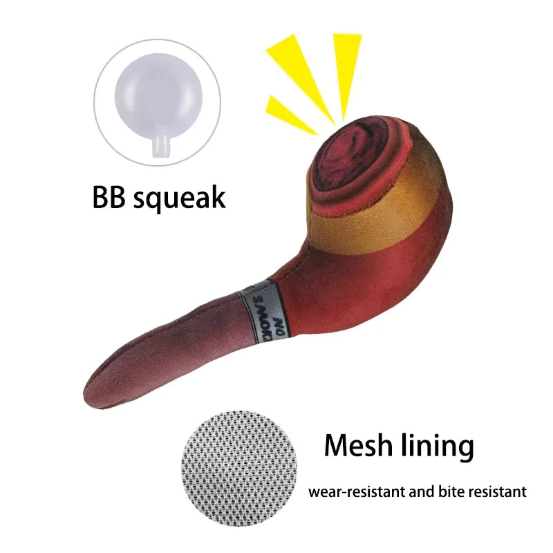 Stuffed Raw Dog Bite Toy Joint Cigarette Case Plush Cigar Funny Interactive Puppy Dog Chew Squeak Toys Cigarettes Toy for A Dog