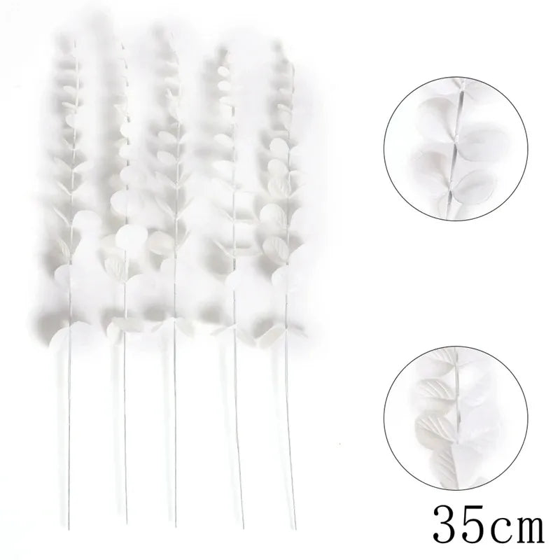 5/10pcs Eucalyptus Stems Artificial Eucalyptus Leaves for Home Room Flowers Bouquet Wedding Decoration Christmas Decortion