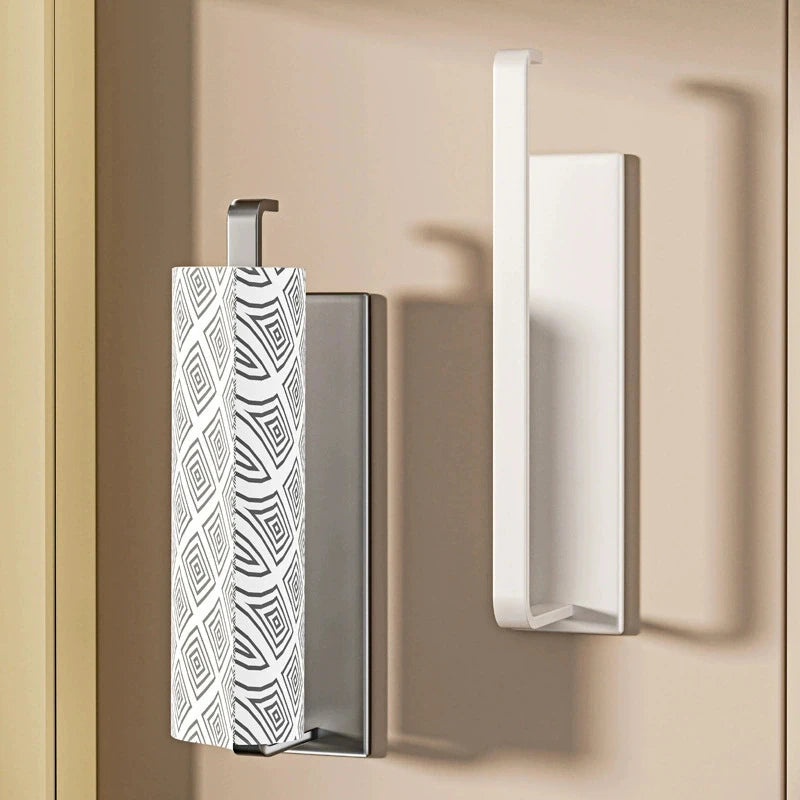 ♥Kitchen Magnetic Paper Towel Holder，No-drill Cabinet Paper Roll Rack And Storage Shelf