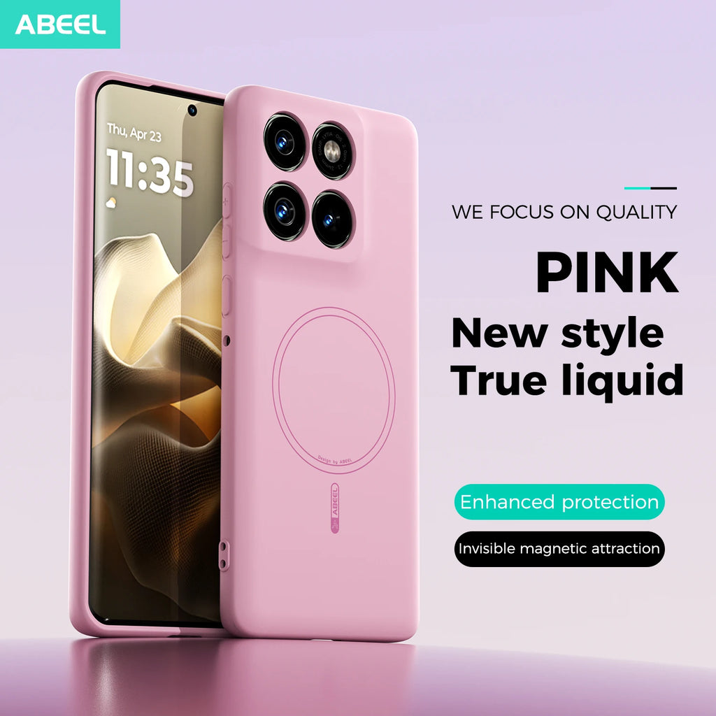 For Motorola Moto Edge 60 Pro Case Hand Feel Liquid Silicone Magsafe Soft Mobile Phone Cover