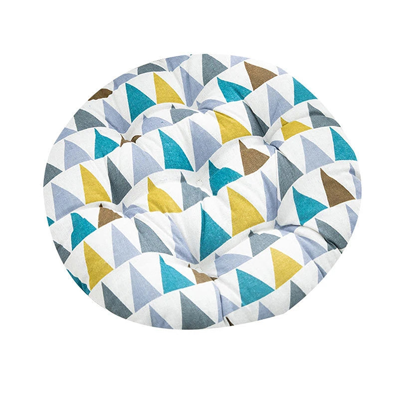 Coarse Cloth Round Style Cotton And Linen Style Seat Cushion Home Circular Cushion Japanese Style Futon Cushion Decoration