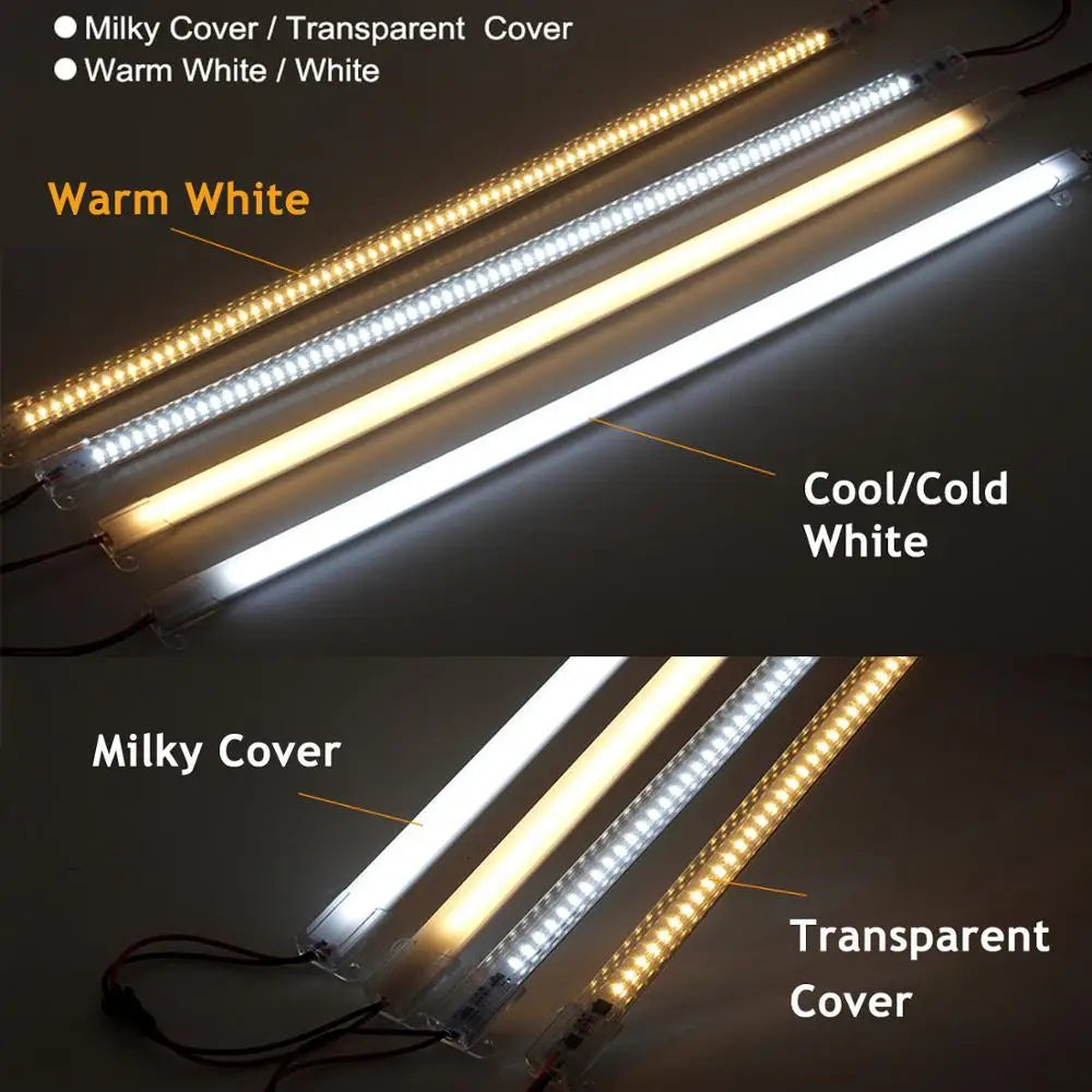 30CM/40CM Led Tube Light Bar Lights Floodlight Cabinet Kitchen Warm 220v Storage Wall Profile Smd2835 Home Desk Clear Shell