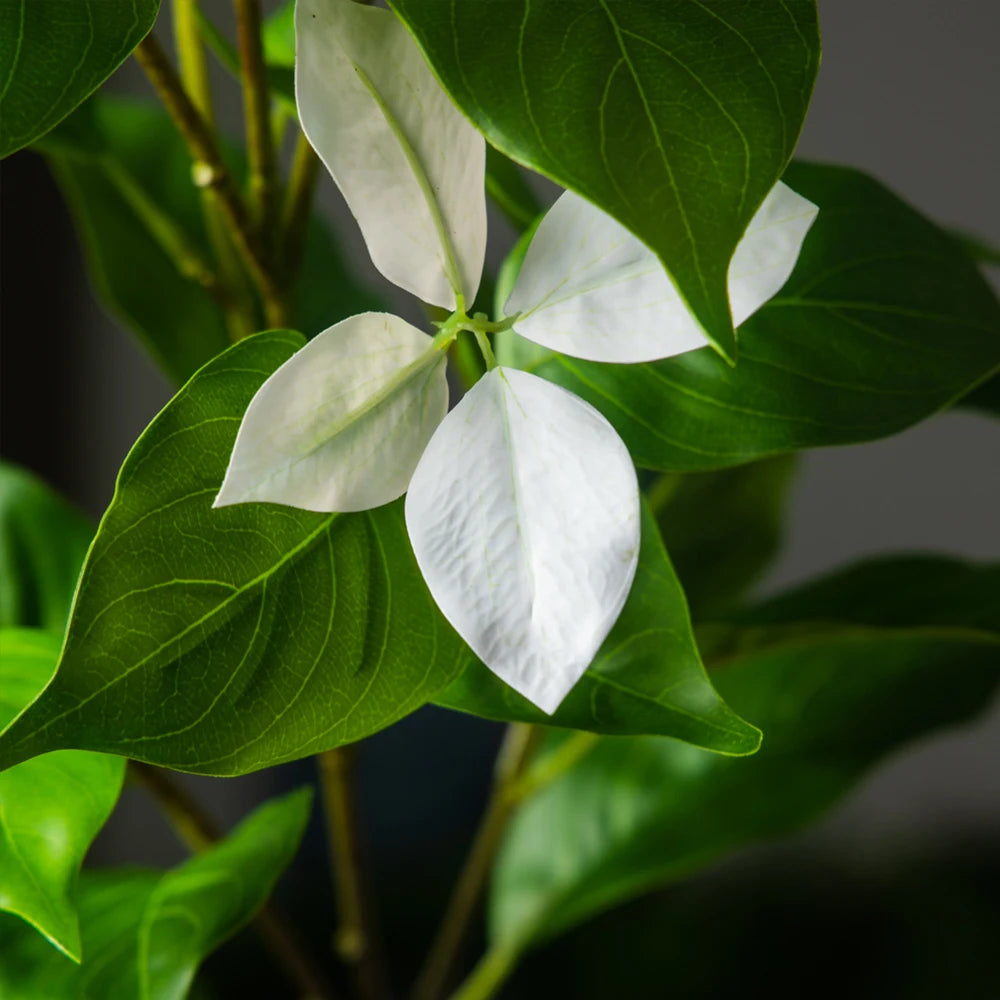 82-144cm Large Artificial Ficus Tree Fake Magnolia Plants Branch Tall Banyan Tree Faux Nandina Tree Rubber For Home Garden Decor