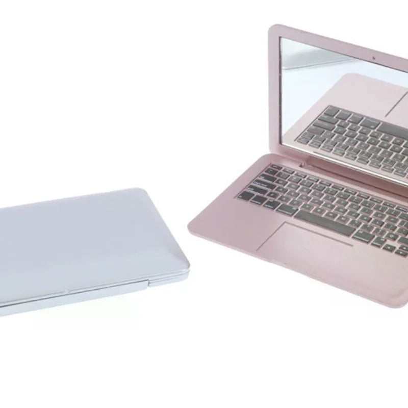 Girl Mini Pocket Laptop Shape Makeup Clear Mirror Baby Mirrors Toy