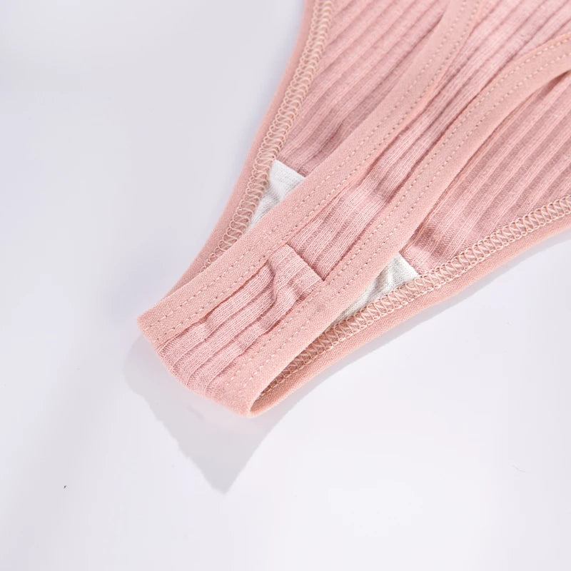 3Pcs Plus Size Women Thongs Cotton Lingerie Panties Sexy Solid Underwear low rise G-String Underpant Comfort Briefs 1xl-3xl