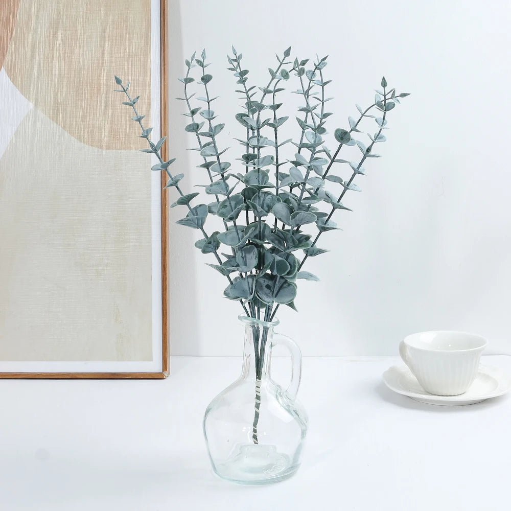 5/10pcs Eucalyptus Stems Artificial Eucalyptus Leaves for Home Room Flowers Bouquet Wedding Decoration Christmas Decortion