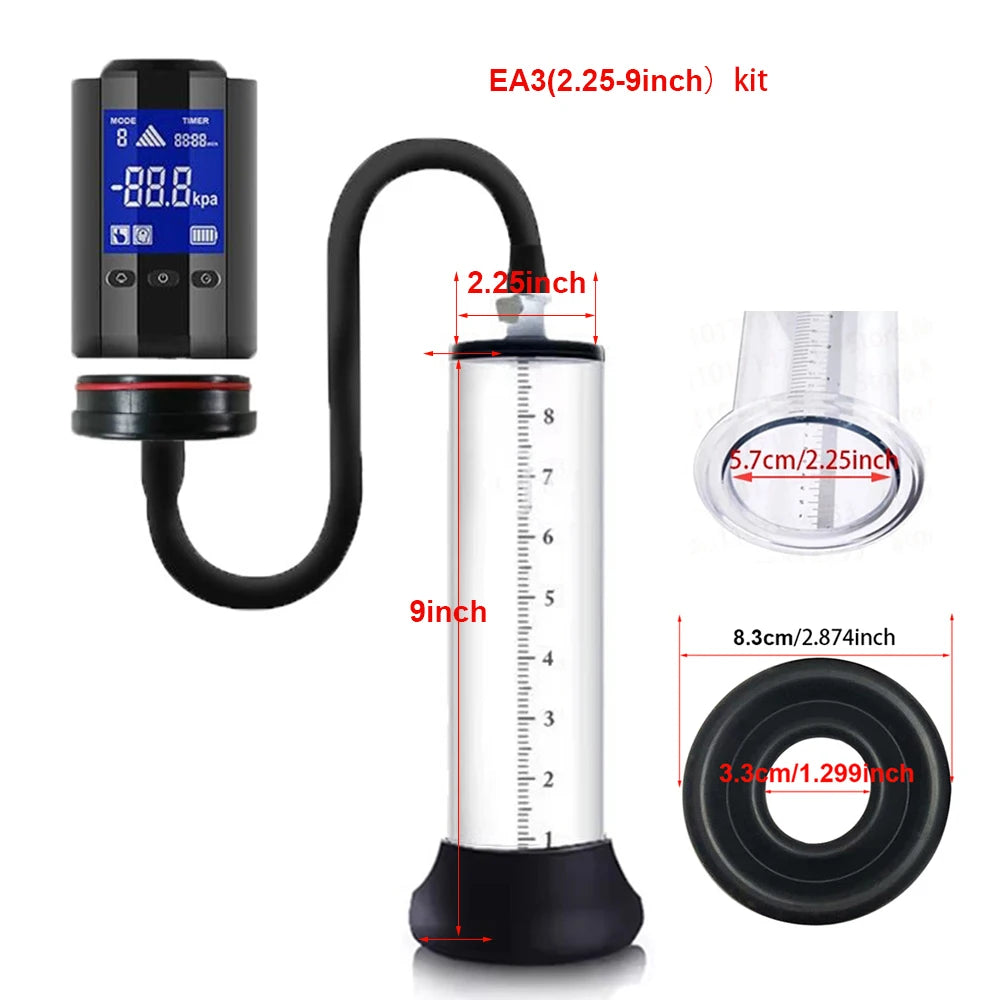 Automatic Penis Pump Penis Enlarger Vacuum Pump Sex Toys for Men Penile Bigger Trainer Adult Male Masturbator Penis Enlargement